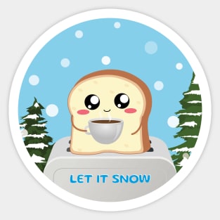 let it snow snowball Sticker